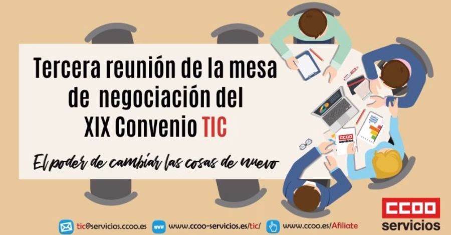Tercera reunión de la mesa de negociación del XIX Convenio TIC